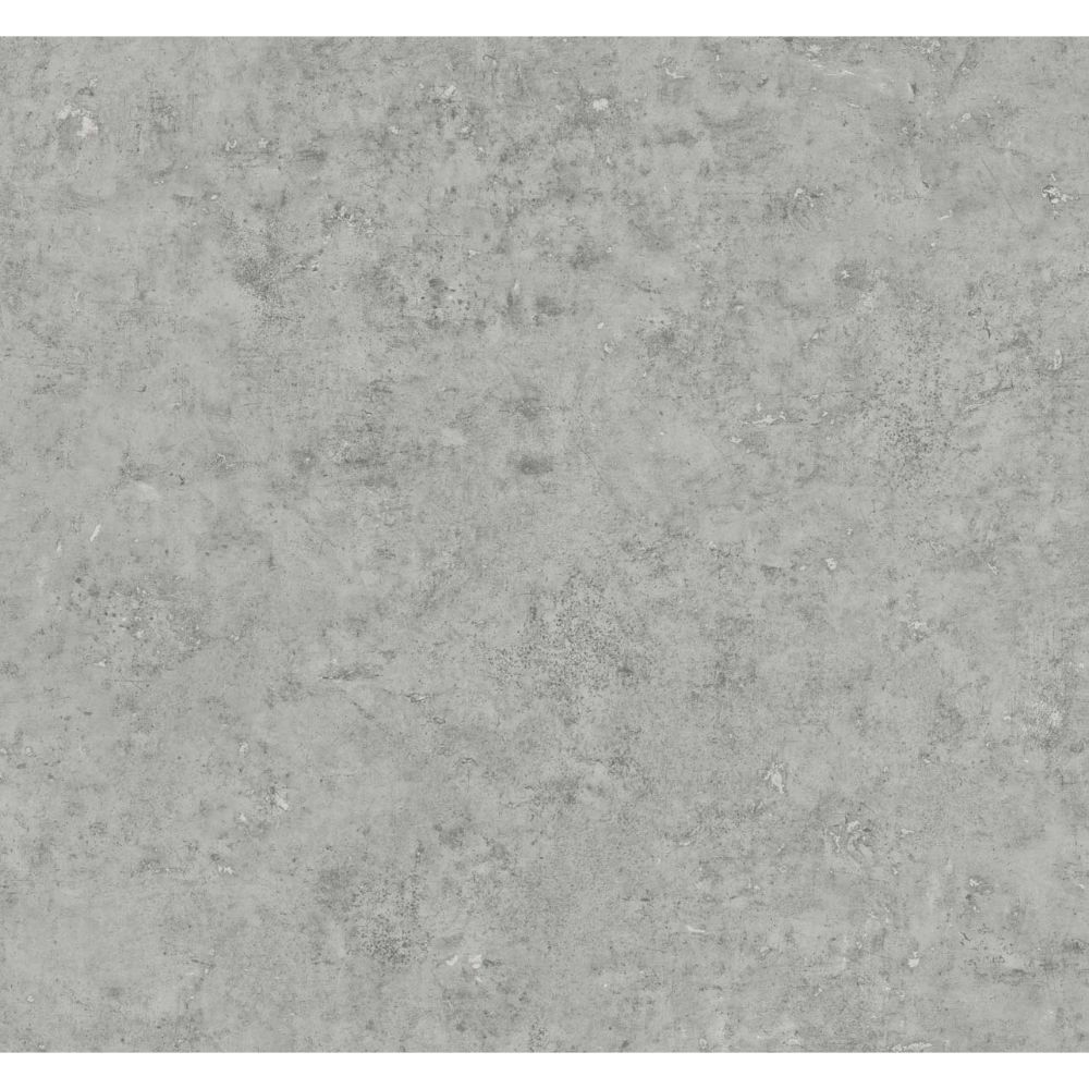 Seabrook Wallpaper TS81200 Cement Faux in Stoneware & Metallic Silver